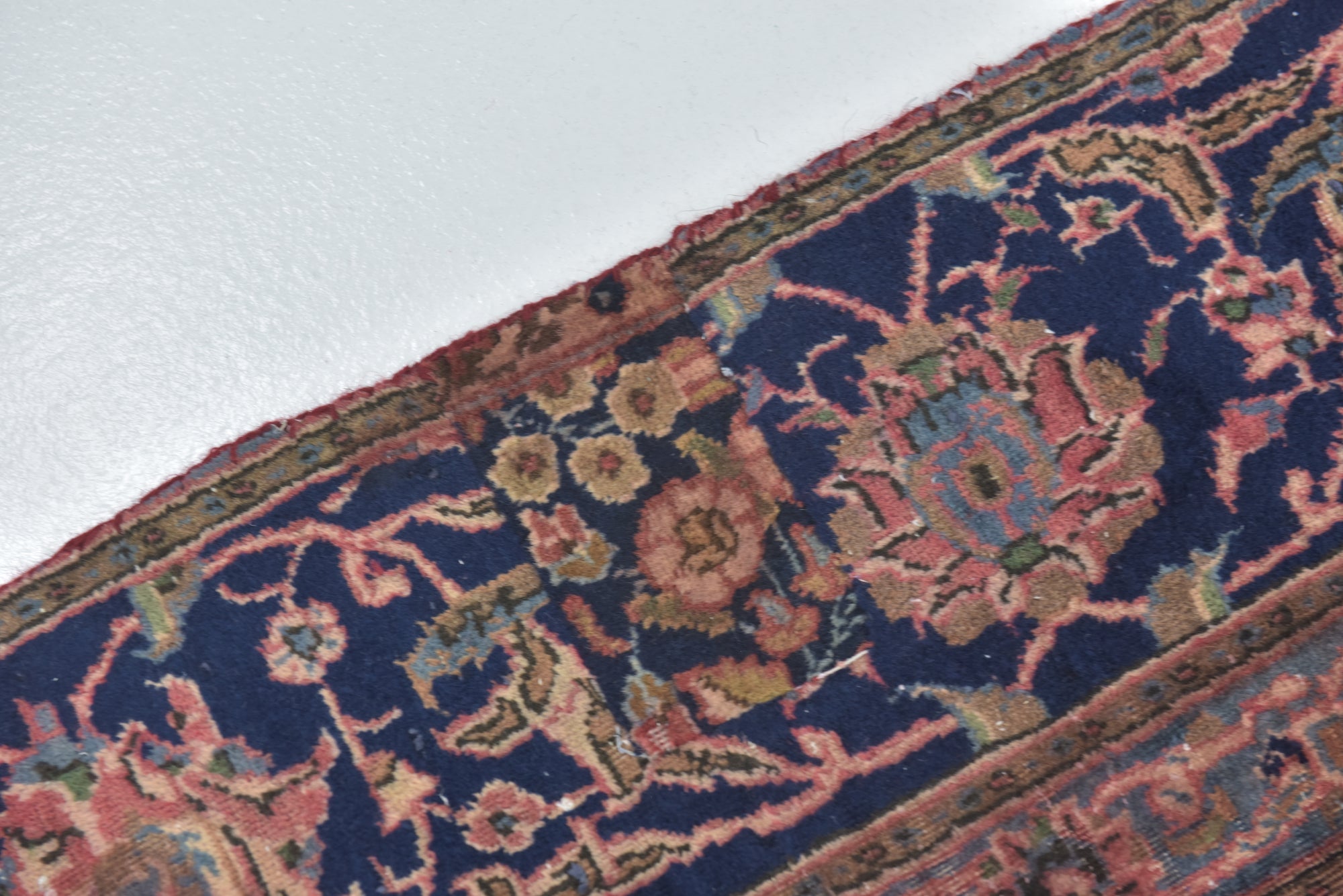 7' 3 x 13' Hand Knotted Mashad Persian Wool Rug