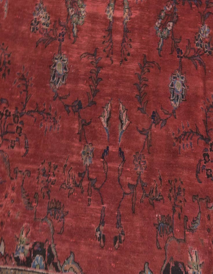 Detail image of 7' 3 x 13' Hand Knotted Mashad Persian Wool Rug