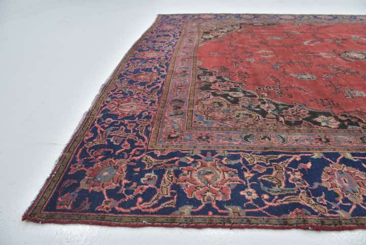 7' 3 x 13' Hand Knotted Mashad Persian Wool Rug