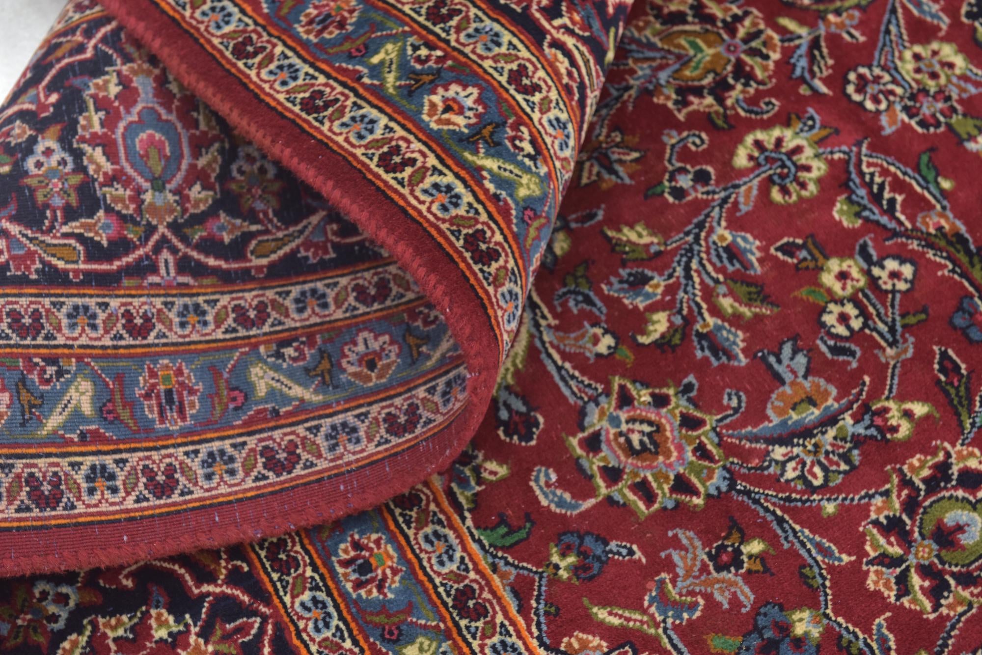 9' 8 x 12' 6 Hand Knotted Mashad Persian Wool Rug