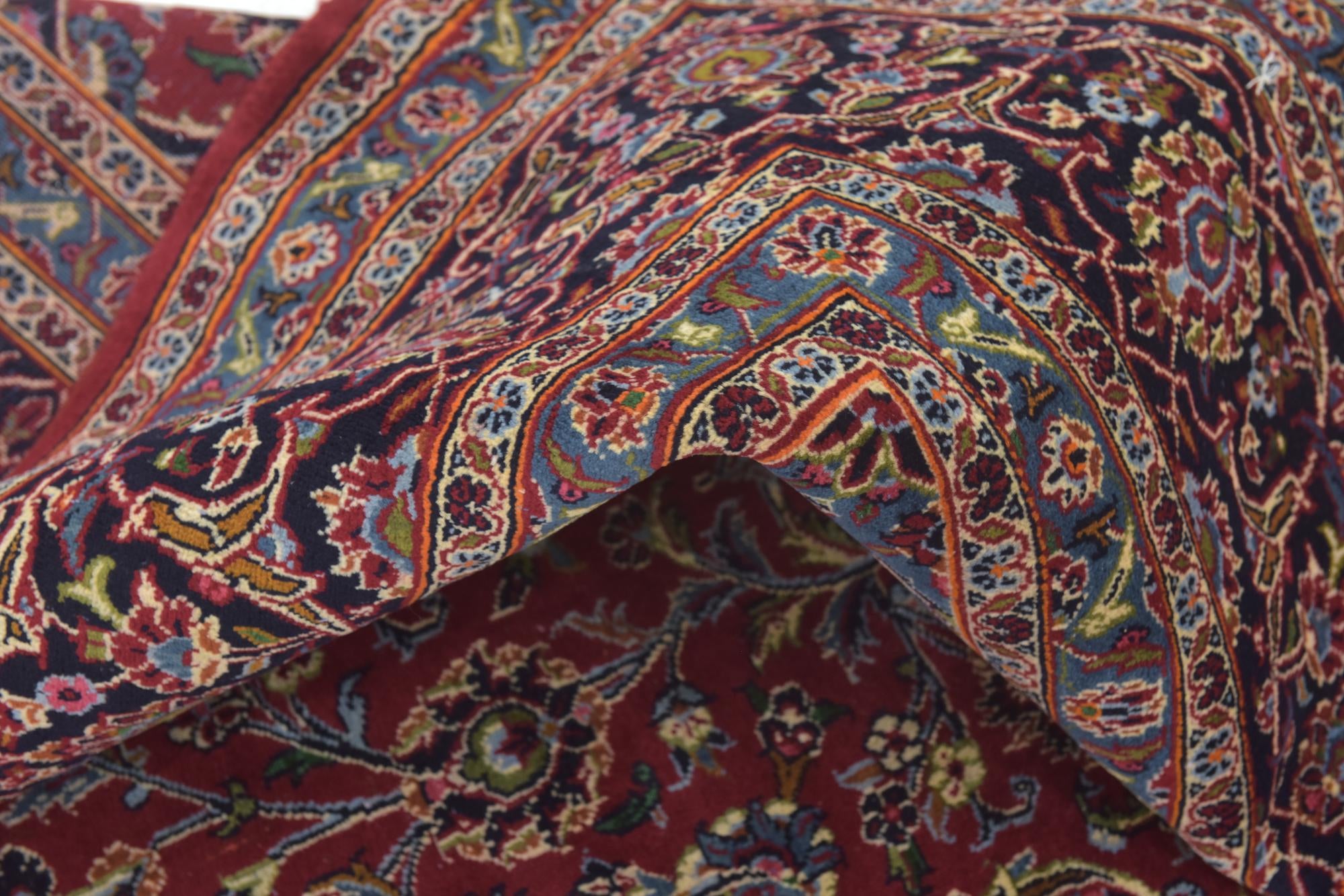 9' 8 x 12' 6 Hand Knotted Mashad Persian Wool Rug