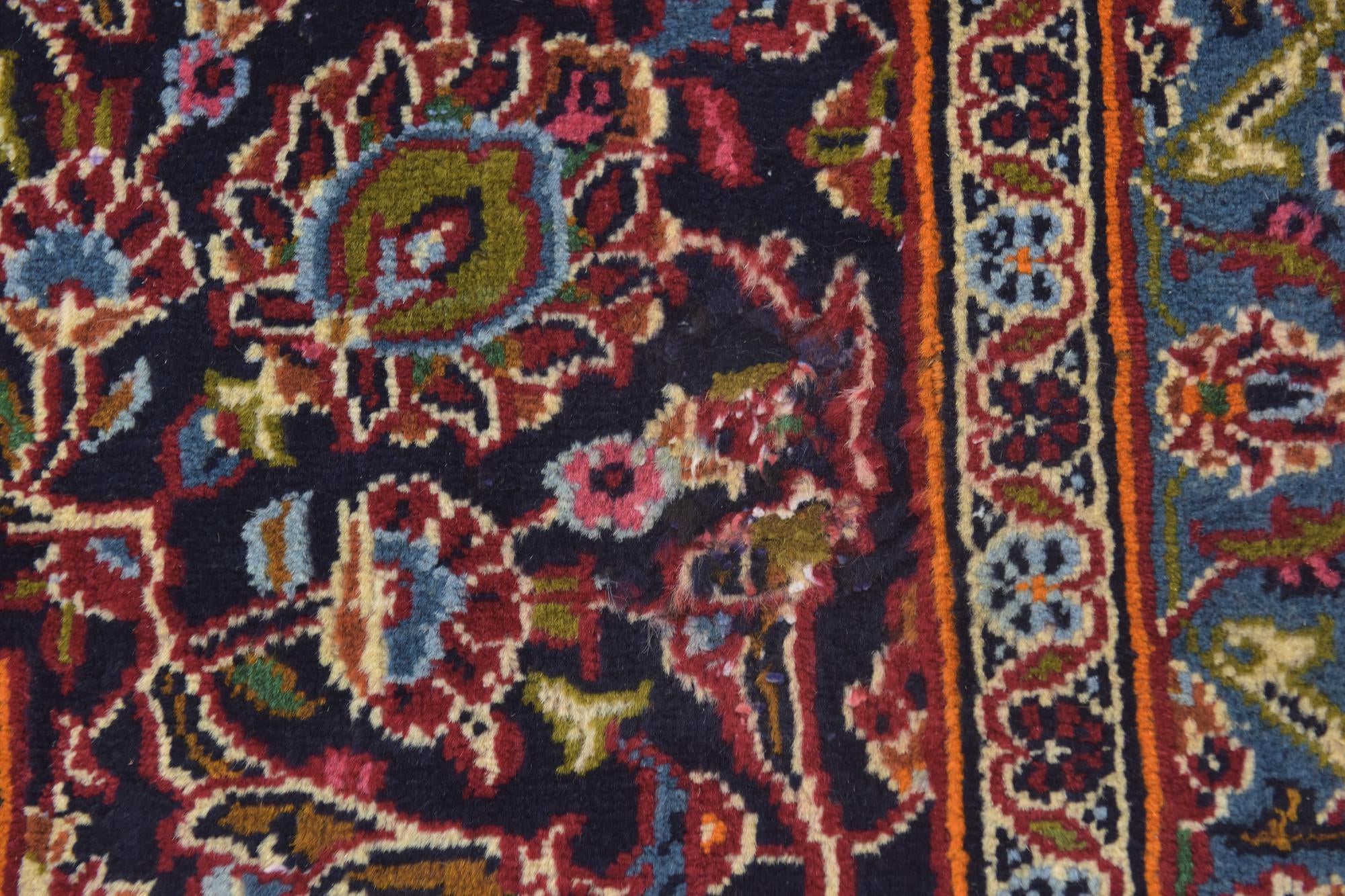 9' 8 x 12' 6 Hand Knotted Mashad Persian Wool Rug