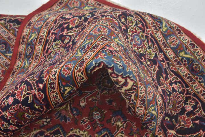 9' 9 x 12' 5 Hand Knotted Mashad Persian Wool Rug