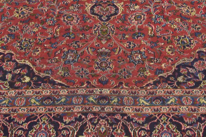 9' 9 x 12' 5 Hand Knotted Mashad Persian Wool Rug