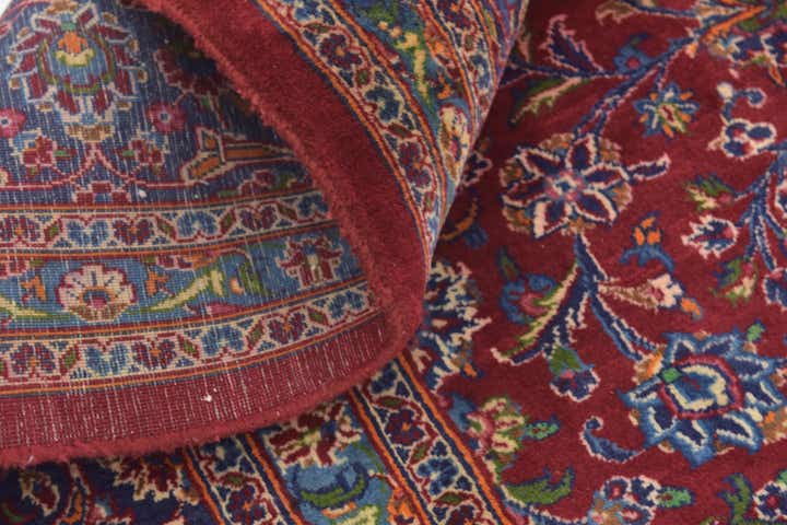 9' 9 x 13' 2 Hand Knotted Mashad Persian Wool Rug
