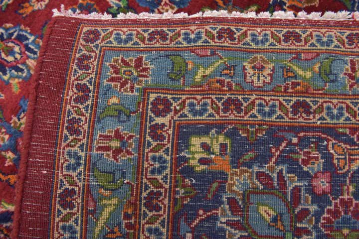 9' 9 x 13' 2 Hand Knotted Mashad Persian Wool Rug