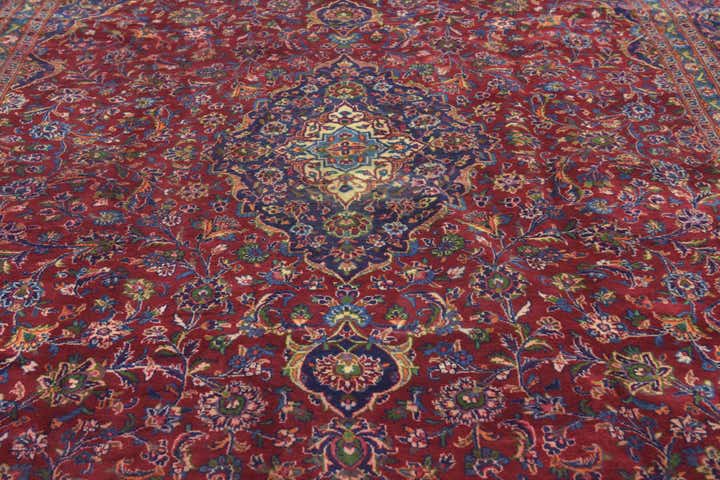 9' 9 x 13' 2 Hand Knotted Mashad Persian Wool Rug