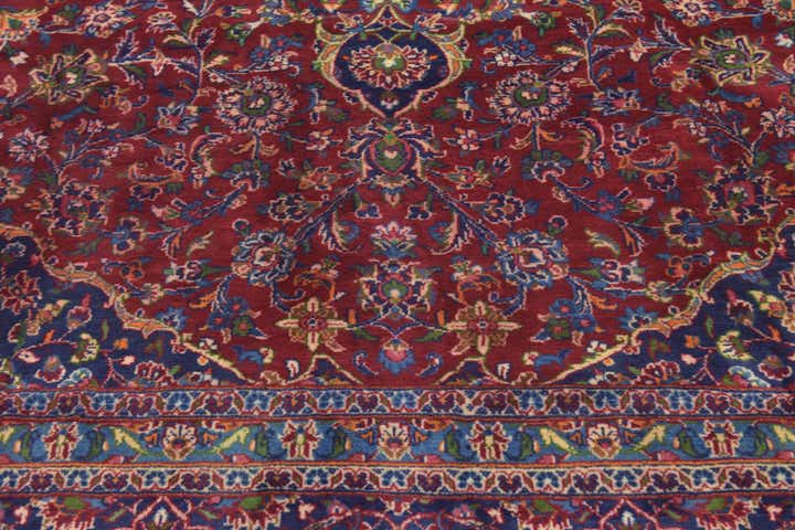 9' 9 x 13' 2 Hand Knotted Mashad Persian Wool Rug