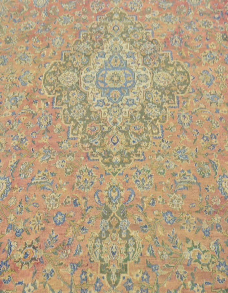Detail image of 10' 2 x 12' Hand Knotted Mashad Persian Wool Rug