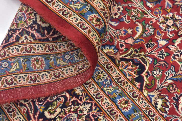 9' 9 x 12' 7 Hand Knotted Mashad Persian Wool Rug