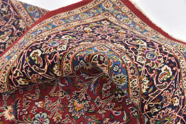 9' 9 x 12' 7 Hand Knotted Mashad Persian Wool Rug