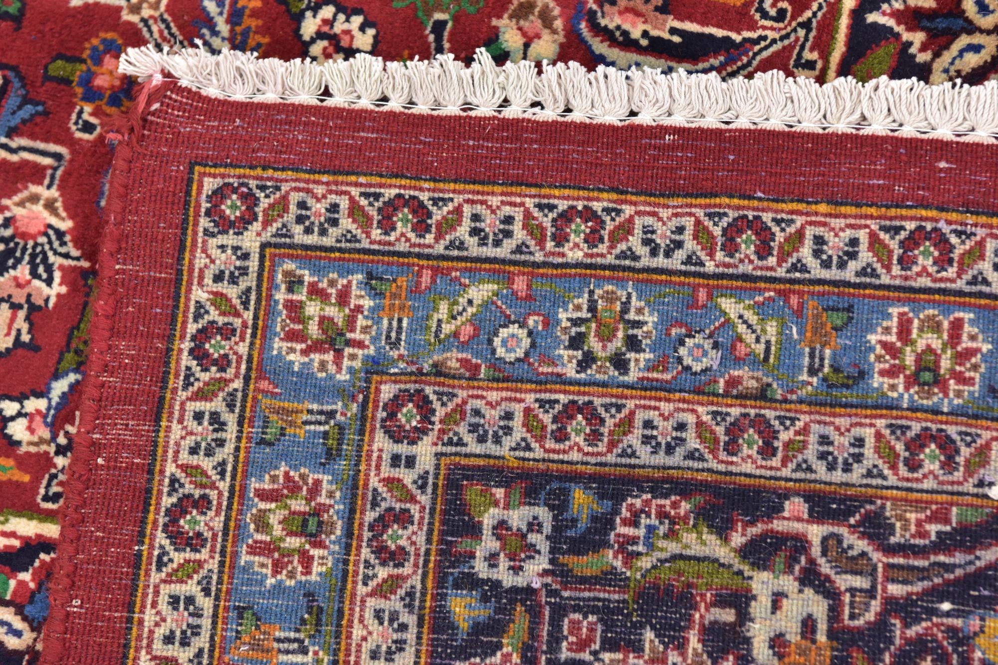 9' 9 x 12' 7 Hand Knotted Mashad Persian Wool Rug