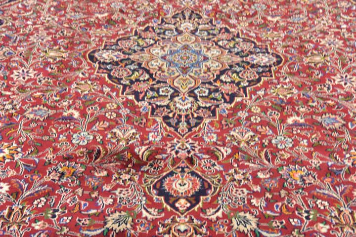 9' 9 x 12' 7 Hand Knotted Mashad Persian Wool Rug