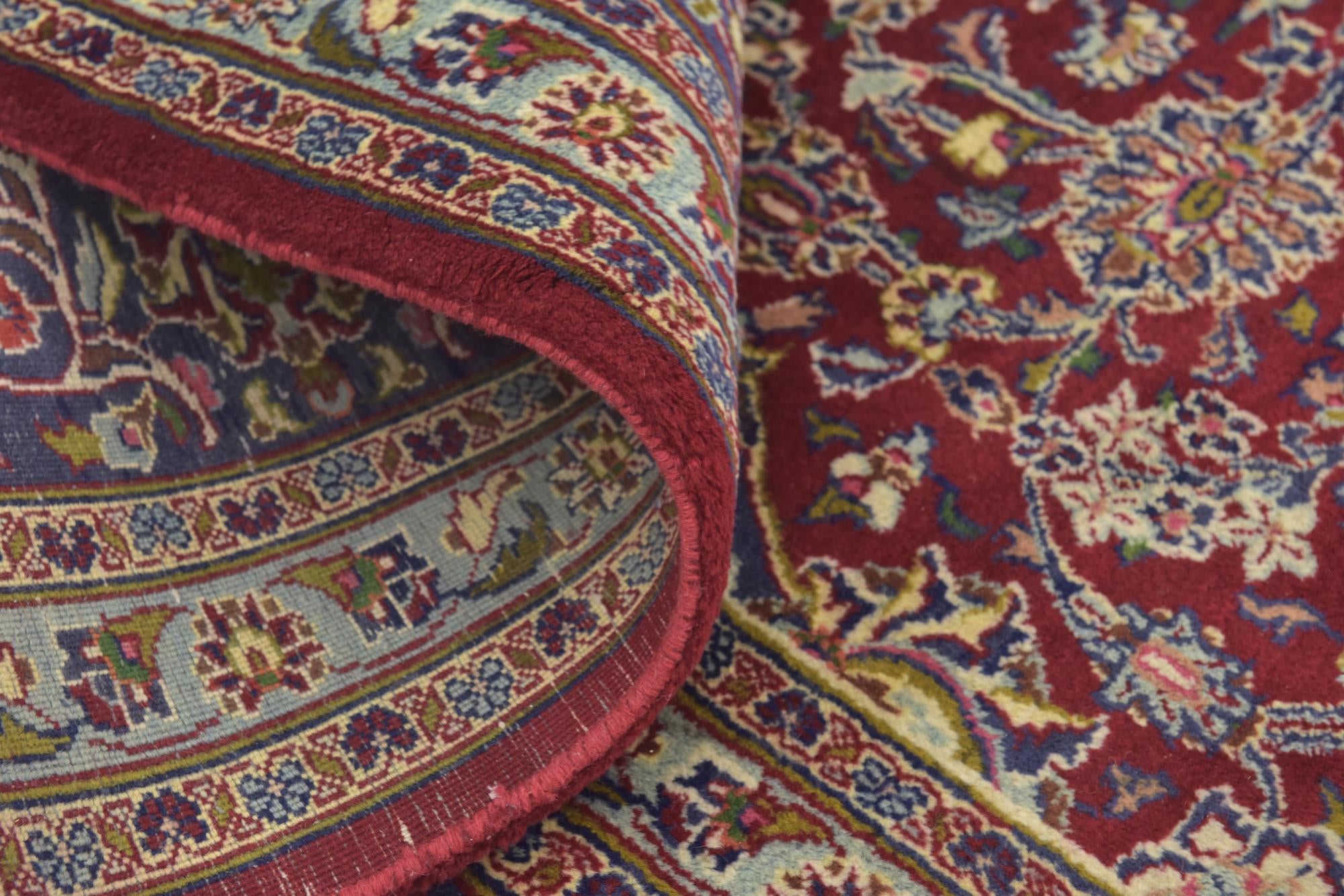 9' 10 x 12' 10 Hand Knotted Mashad Persian Wool Rug