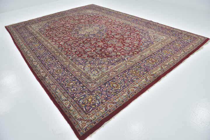 9' 10 x 12' 10 Hand Knotted Mashad Persian Wool Rug