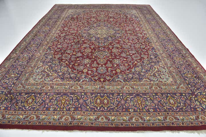 9' 10 x 12' 10 Hand Knotted Mashad Persian Wool Rug