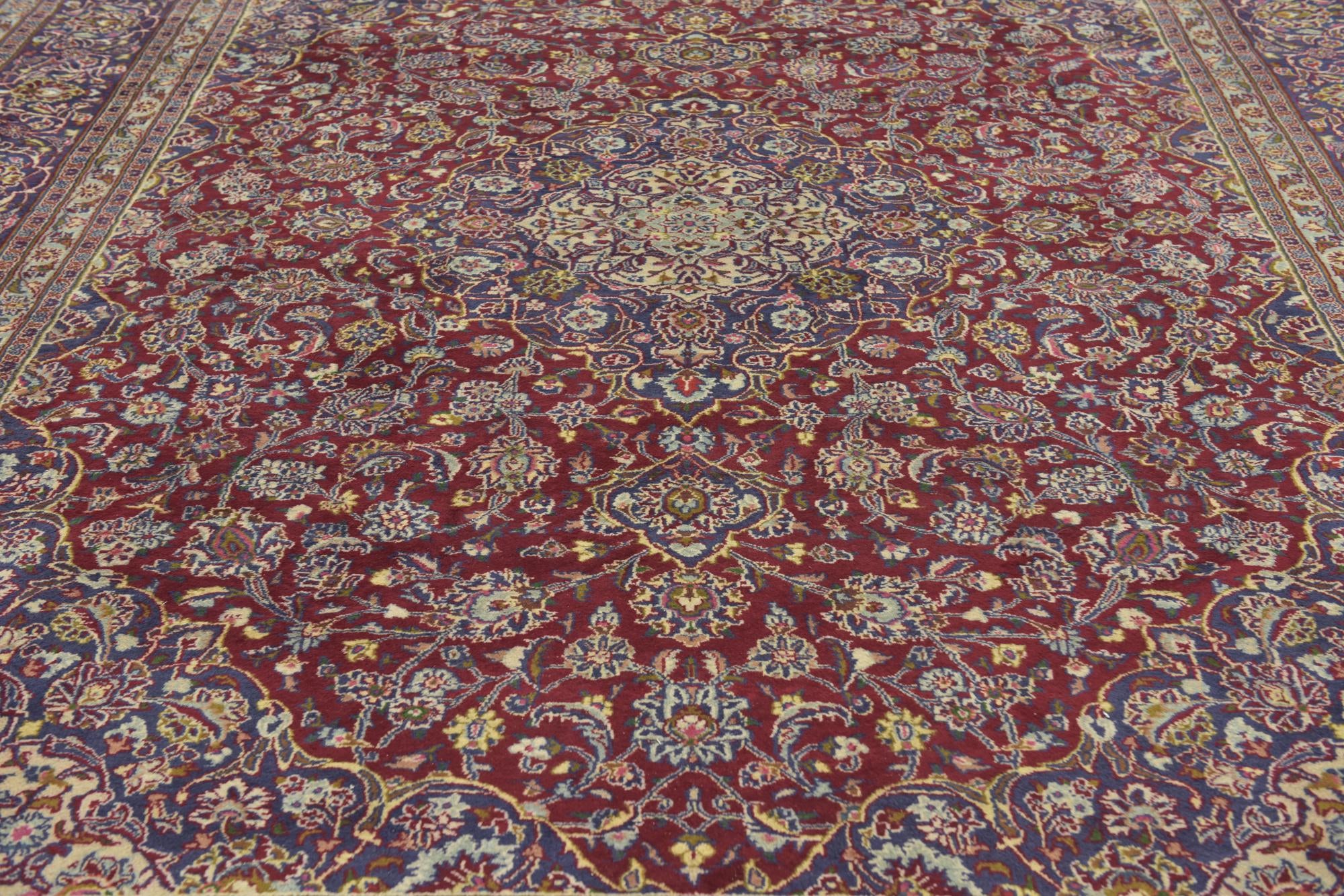 9' 10 x 12' 10 Hand Knotted Mashad Persian Wool Rug