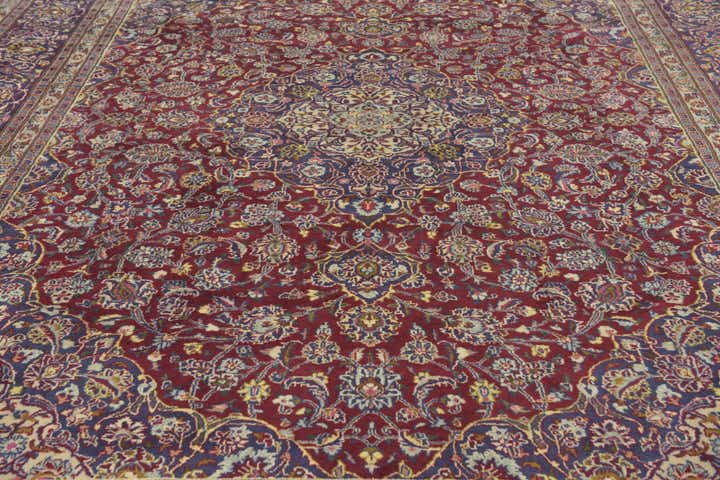 9' 10 x 12' 10 Hand Knotted Mashad Persian Wool Rug