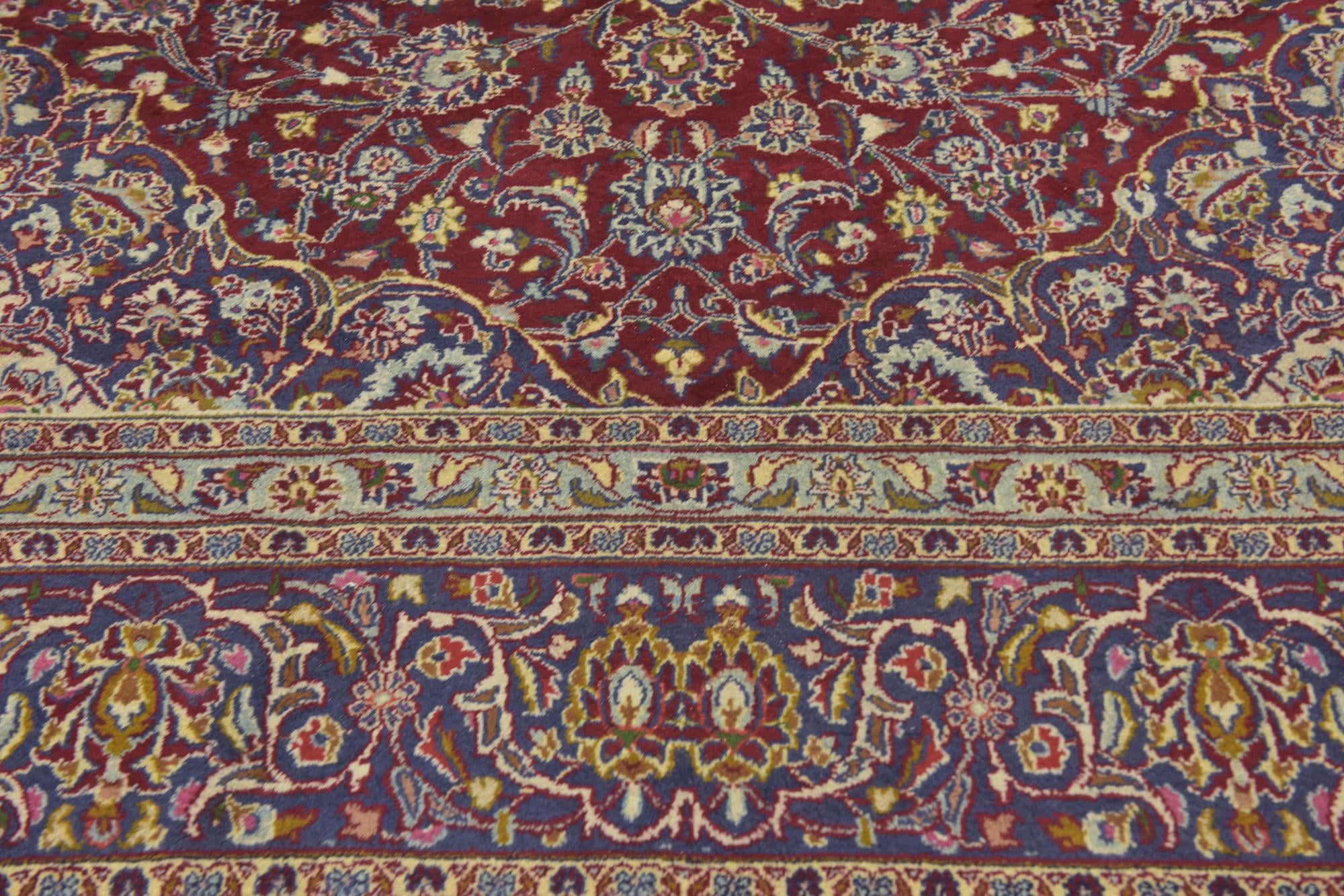 9' 10 x 12' 10 Hand Knotted Mashad Persian Wool Rug