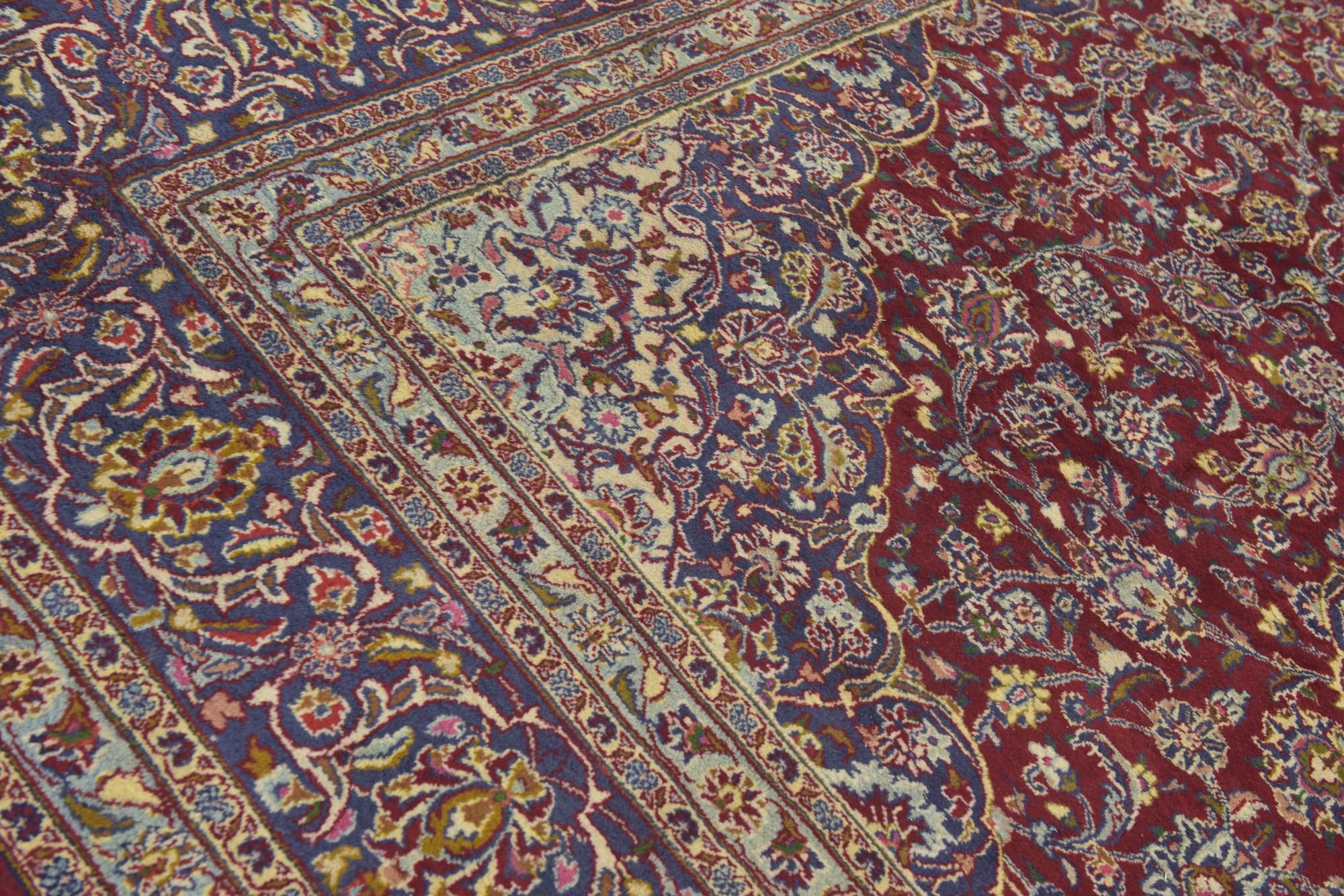 9' 10 x 12' 10 Hand Knotted Mashad Persian Wool Rug