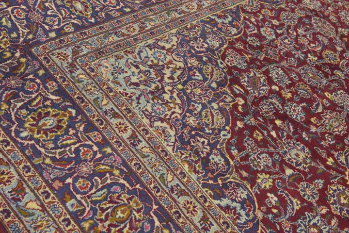 9' 10 x 12' 10 Hand Knotted Mashad Persian Wool Rug