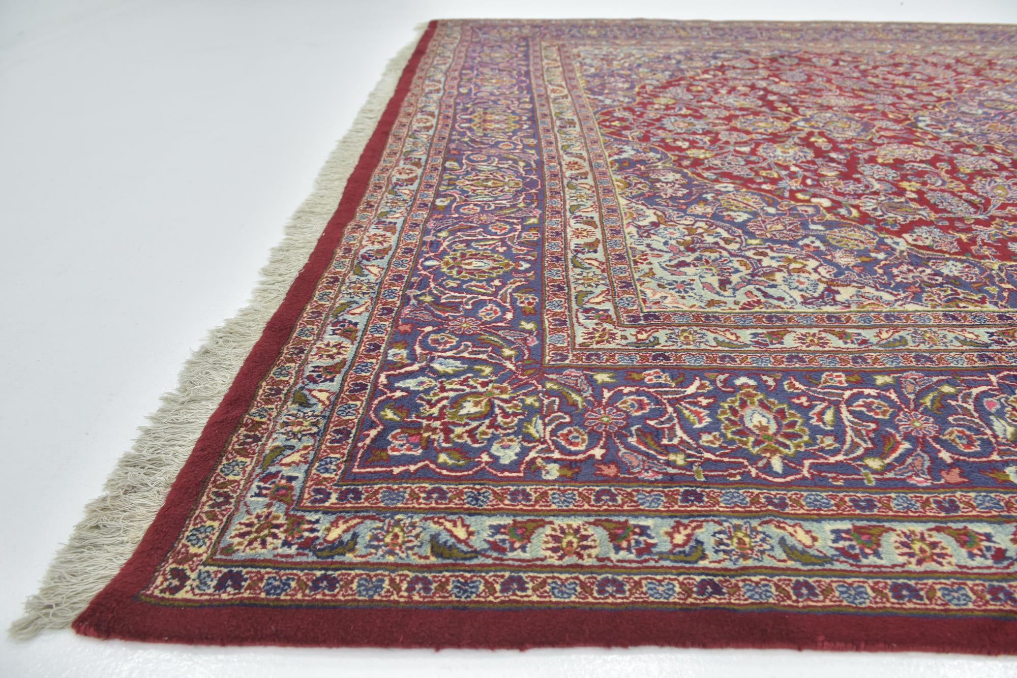 9' 10 x 12' 10 Hand Knotted Mashad Persian Wool Rug