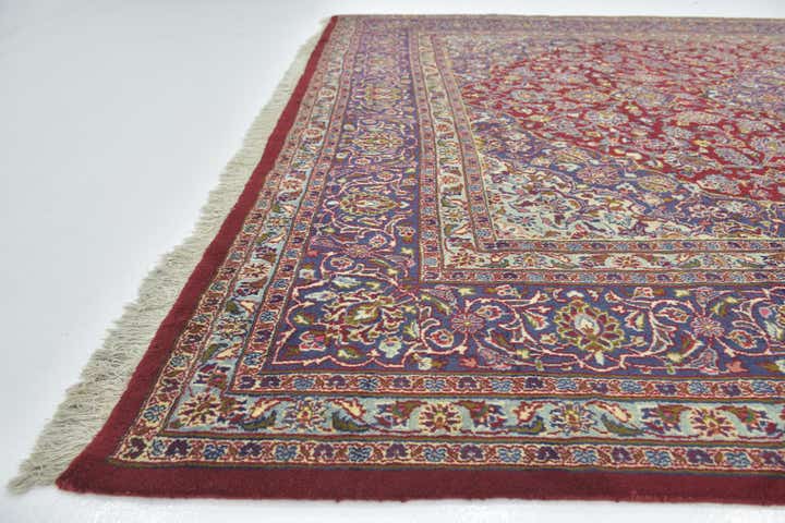 9' 10 x 12' 10 Hand Knotted Mashad Persian Wool Rug