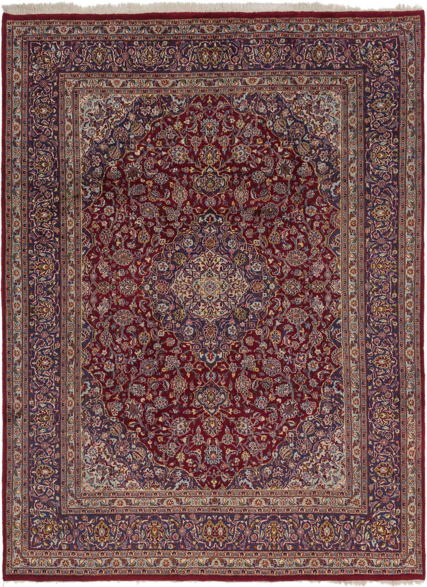9' 10 x 12' 10 Hand Knotted Mashad Persian Wool Rug