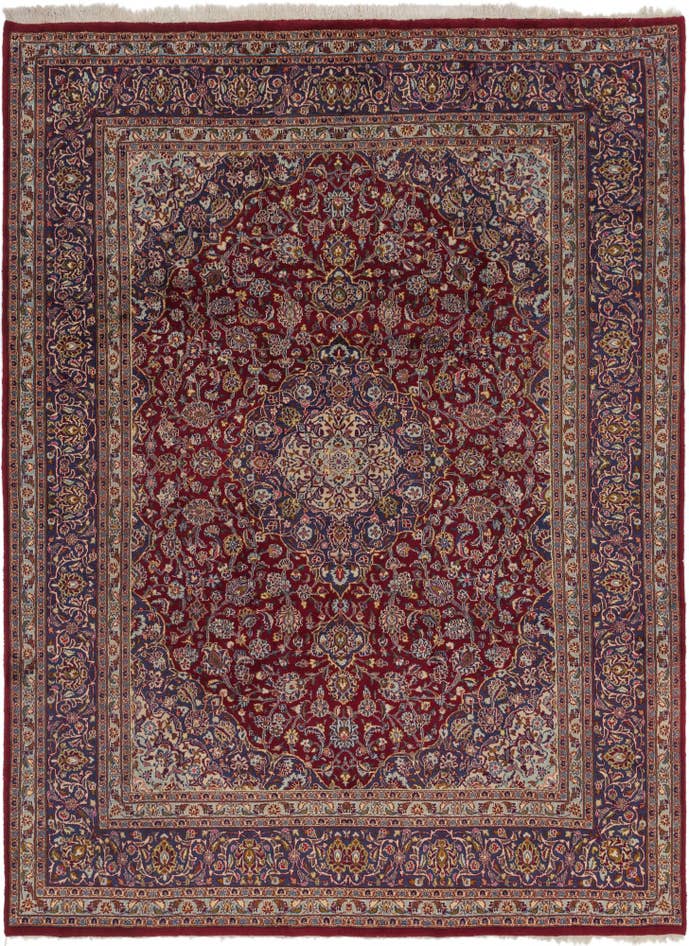 Detail image of 9' 10 x 12' 10 Hand Knotted Mashad Persian Wool Rug