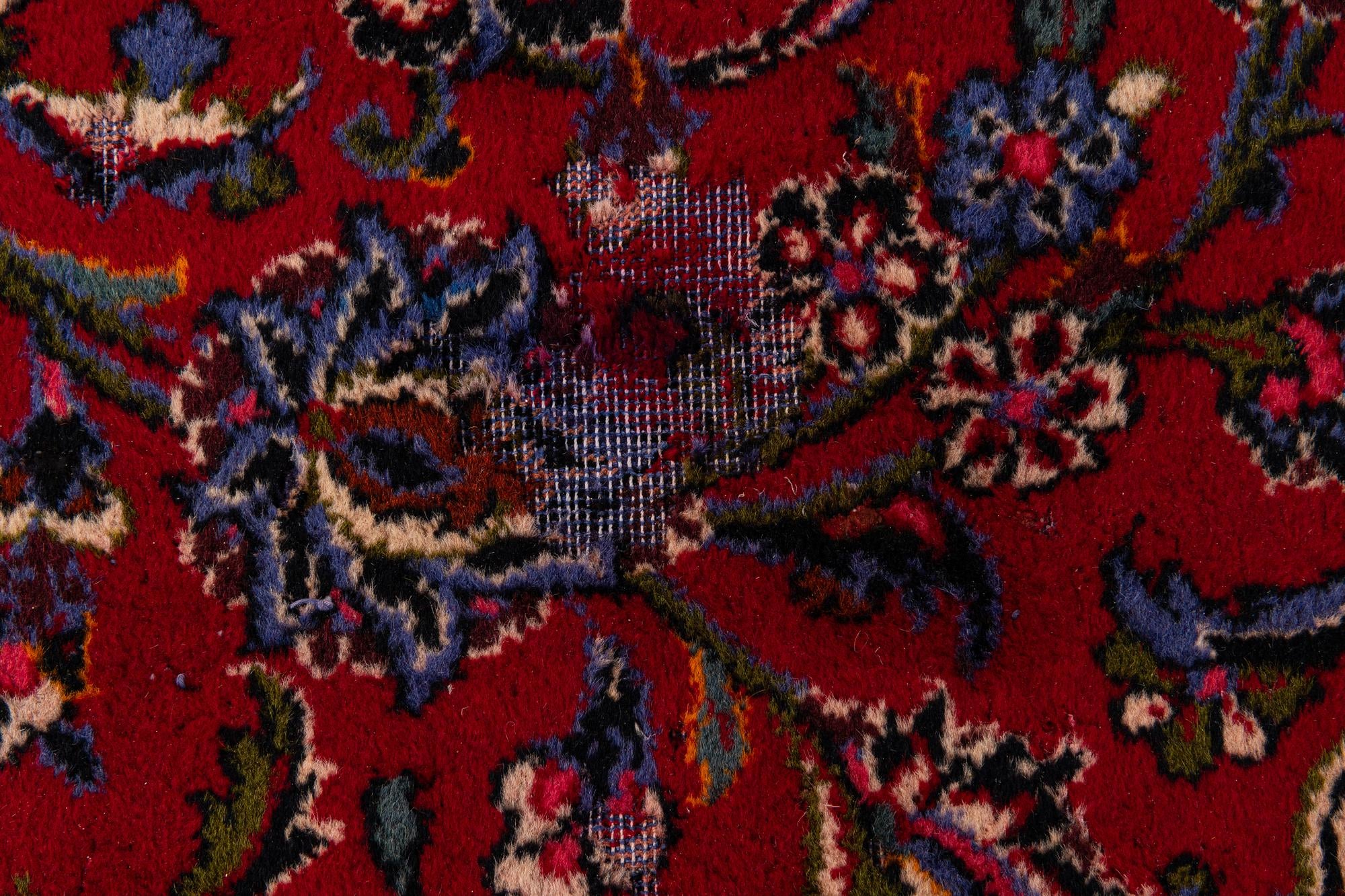 9' 10 x 13' 2 Hand Knotted Mashad Persian Wool Rug