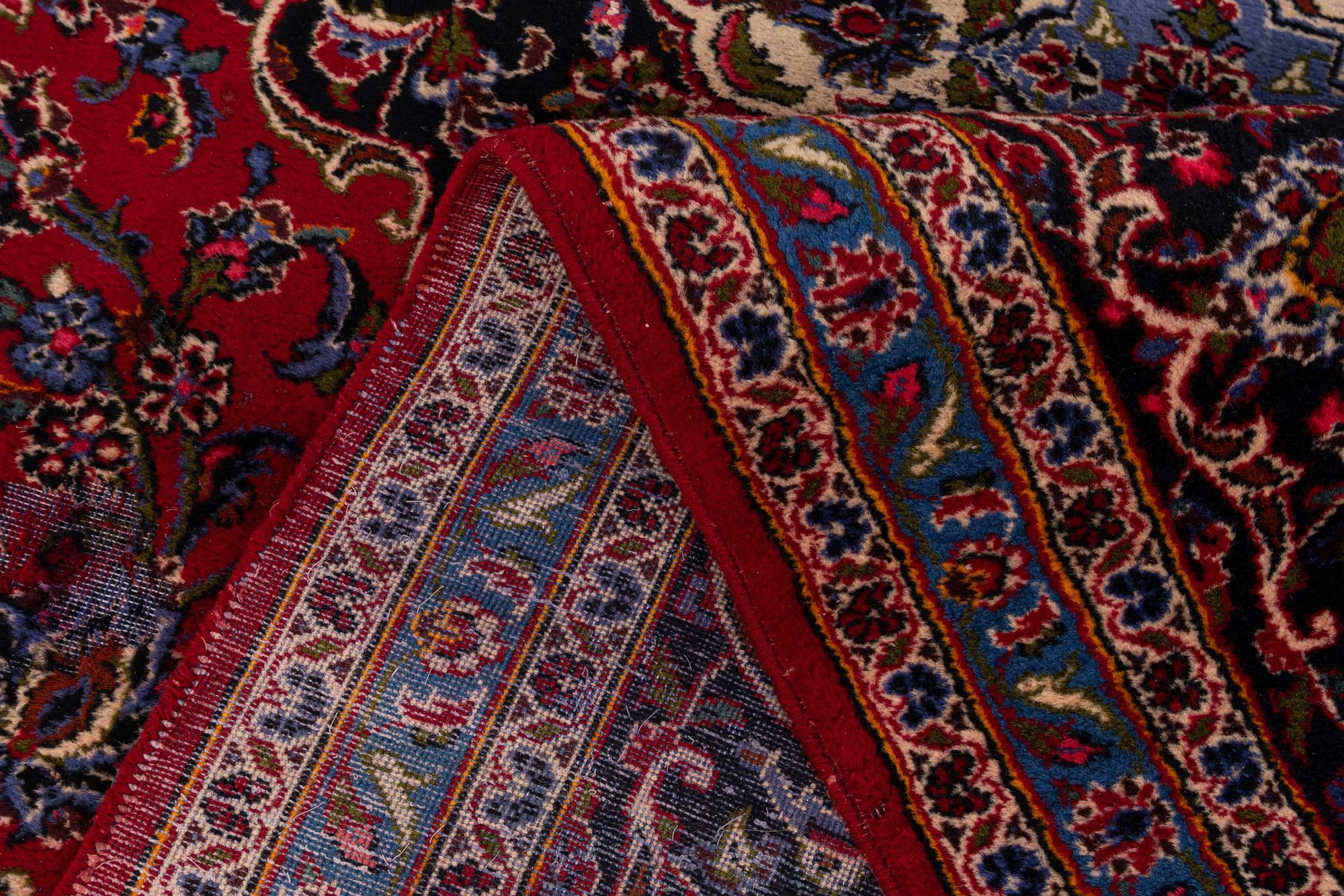 9' 10 x 13' 2 Hand Knotted Mashad Persian Wool Rug