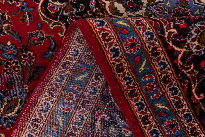 9' 10 x 13' 2 Hand Knotted Mashad Persian Wool Rug