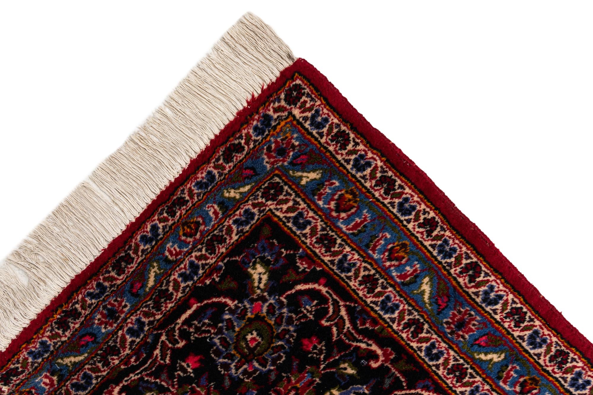 9' 10 x 13' 2 Hand Knotted Mashad Persian Wool Rug