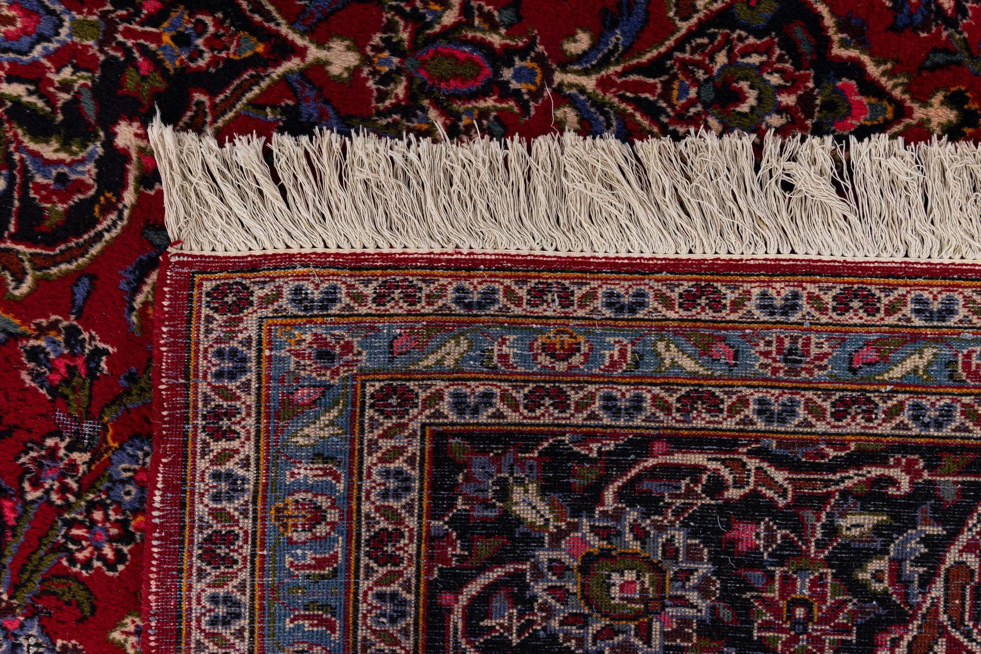 9' 10 x 13' 2 Hand Knotted Mashad Persian Wool Rug