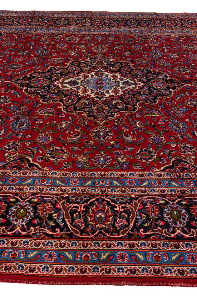 Detail image of 9' 10 x 13' 2 Hand Knotted Mashad Persian Wool Rug