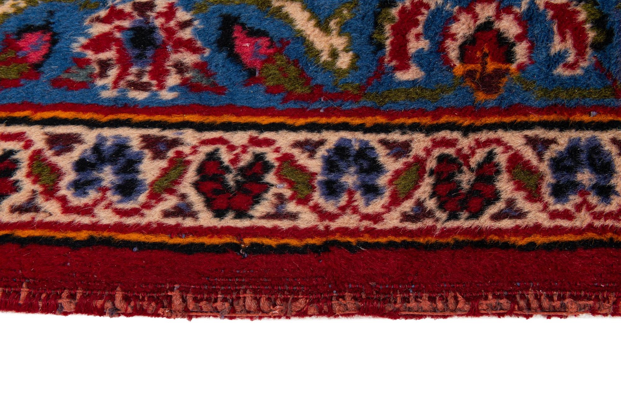 9' 10 x 13' 2 Hand Knotted Mashad Persian Wool Rug