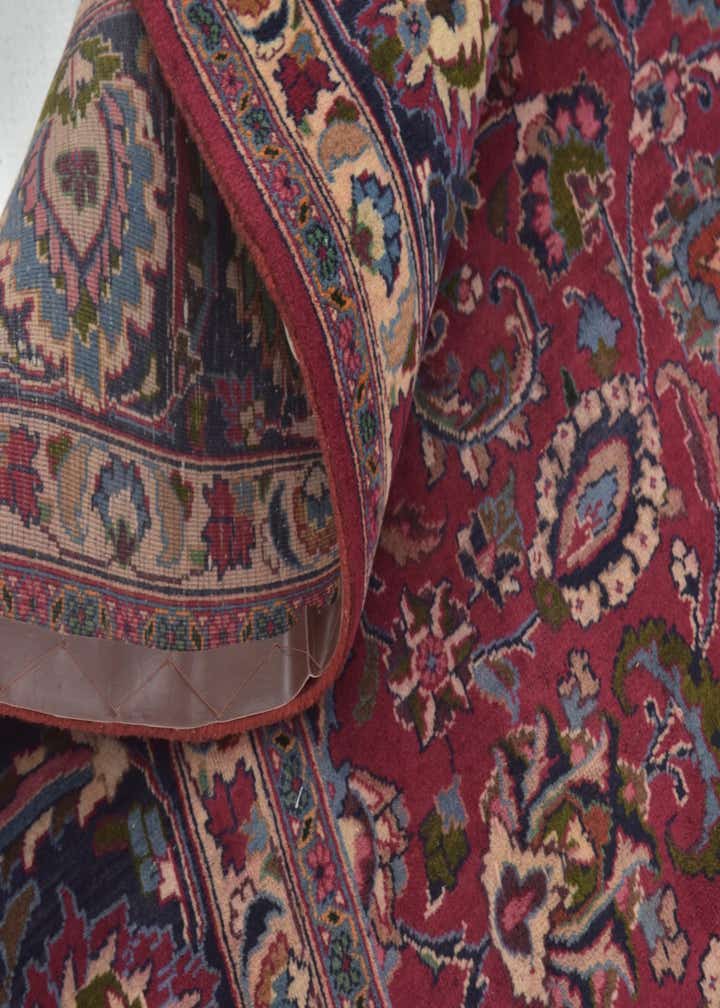 9' 8 x 12' 7 Hand Knotted Mashad Persian Wool Rug