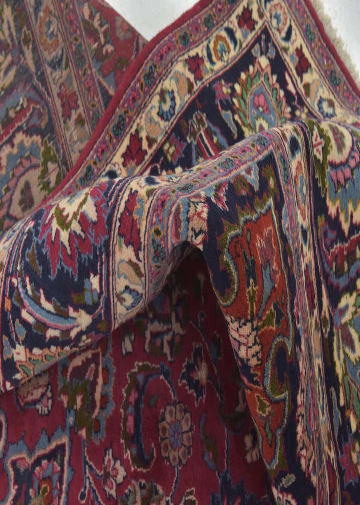 9' 8 x 12' 7 Hand Knotted Mashad Persian Wool Rug