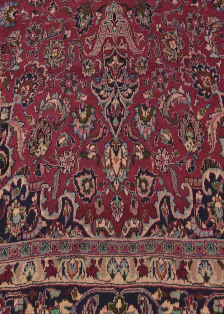 9' 8 x 12' 7 Hand Knotted Mashad Persian Wool Rug