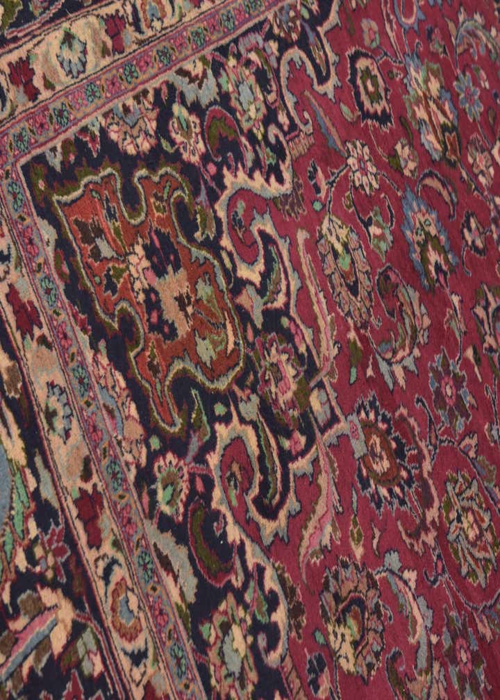 9' 8 x 12' 7 Hand Knotted Mashad Persian Wool Rug