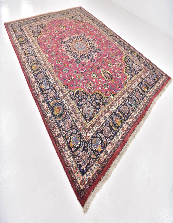 Detail image of 10' x 12' 7 Hand Knotted Mashad Persian Wool Rug