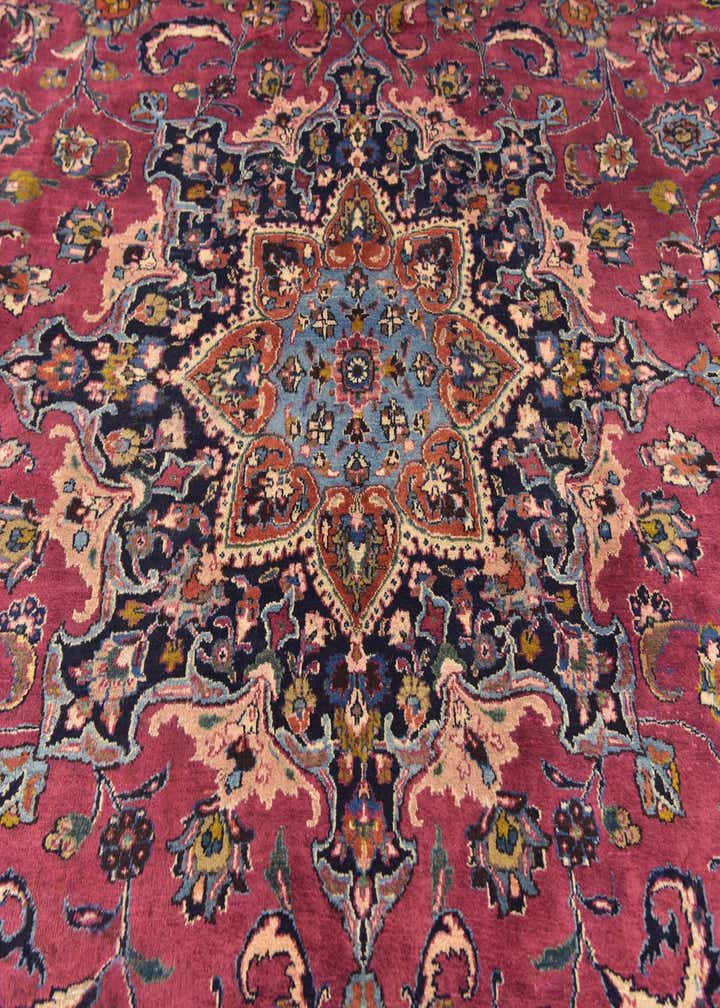 10' x 12' 7 Hand Knotted Mashad Persian Wool Rug