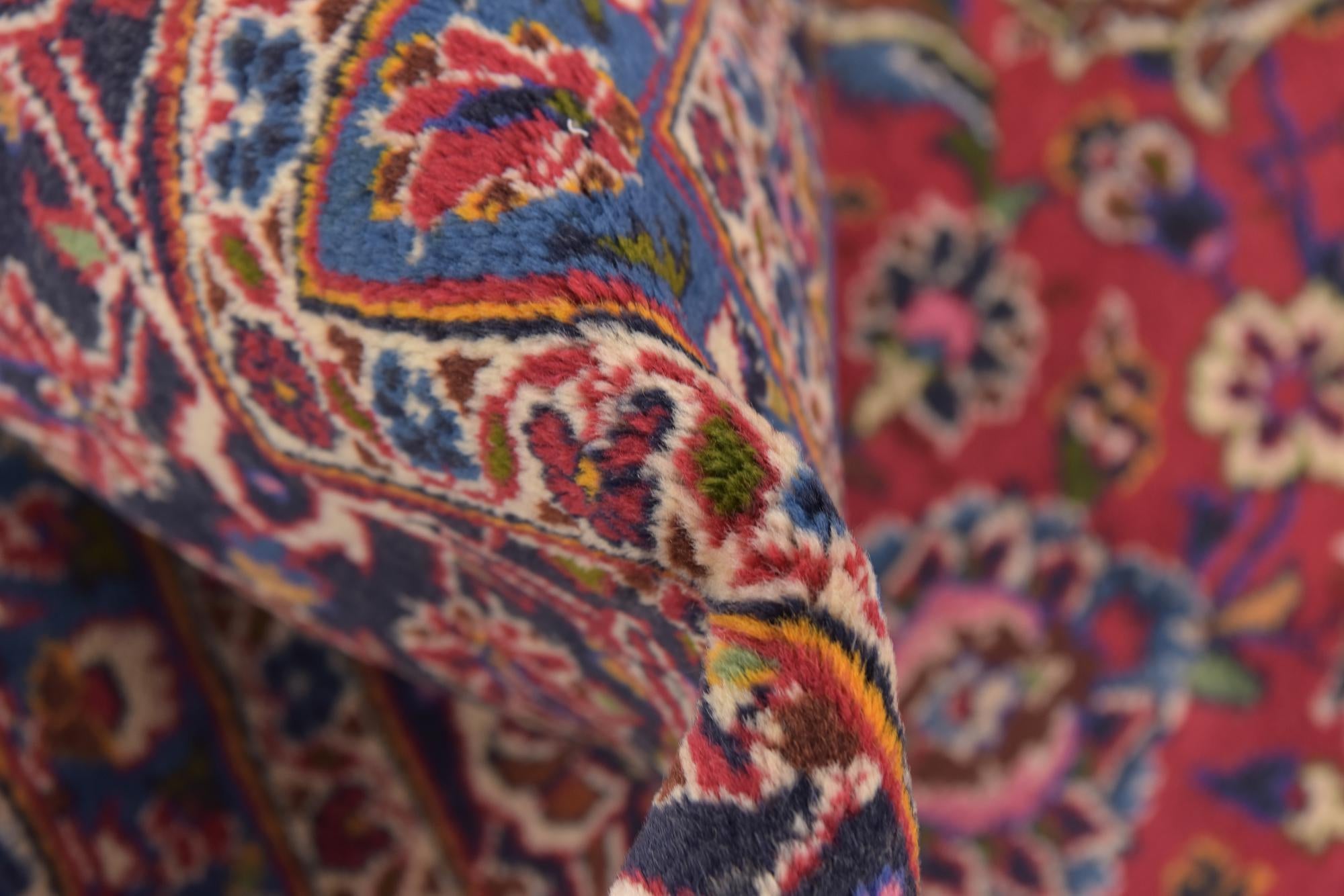 10' x 13' Hand Knotted Mashad Persian Wool Rug