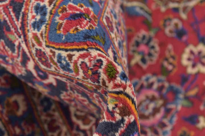 10' x 13' Hand Knotted Mashad Persian Wool Rug