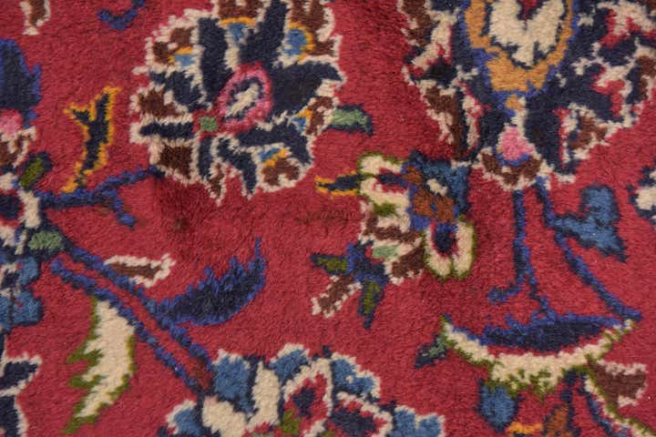 10' x 13' Hand Knotted Mashad Persian Wool Rug