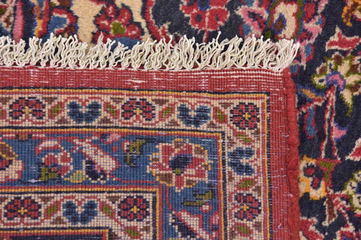 10' x 13' Hand Knotted Mashad Persian Wool Rug