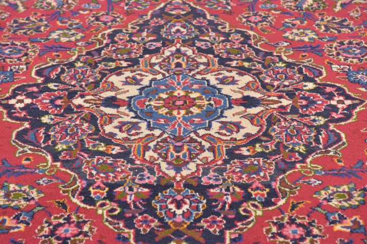 10' x 13' Hand Knotted Mashad Persian Wool Rug