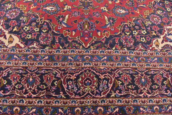 10' x 13' Hand Knotted Mashad Persian Wool Rug