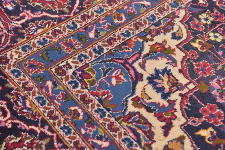 10' x 13' Hand Knotted Mashad Persian Wool Rug