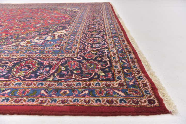 10' x 13' Hand Knotted Mashad Persian Wool Rug